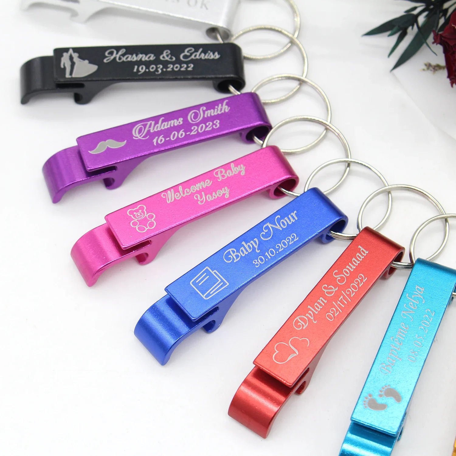 Personalized Engraved Bottle Opener, Customized Key Chain,Wedding Favors,Brewery,Hotel,Restaurant,Logo Private Gift,30,50,100Pcs Personalized Engraved Bottle Opener, Customized Key Chain,Wedding Favors,Brewery,Hotel,Restaurant,Logo Private Gift,30,50,100Pcs