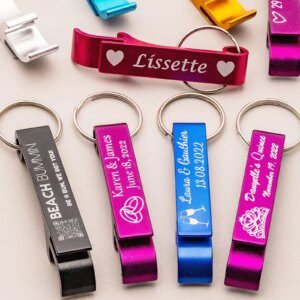 Personalized Engraved Bottle Opener, Customized Key Chain,Wedding Favors,Brewery,Hotel,Restaurant,Logo Private Gift,30,50,100Pcs - Image 1