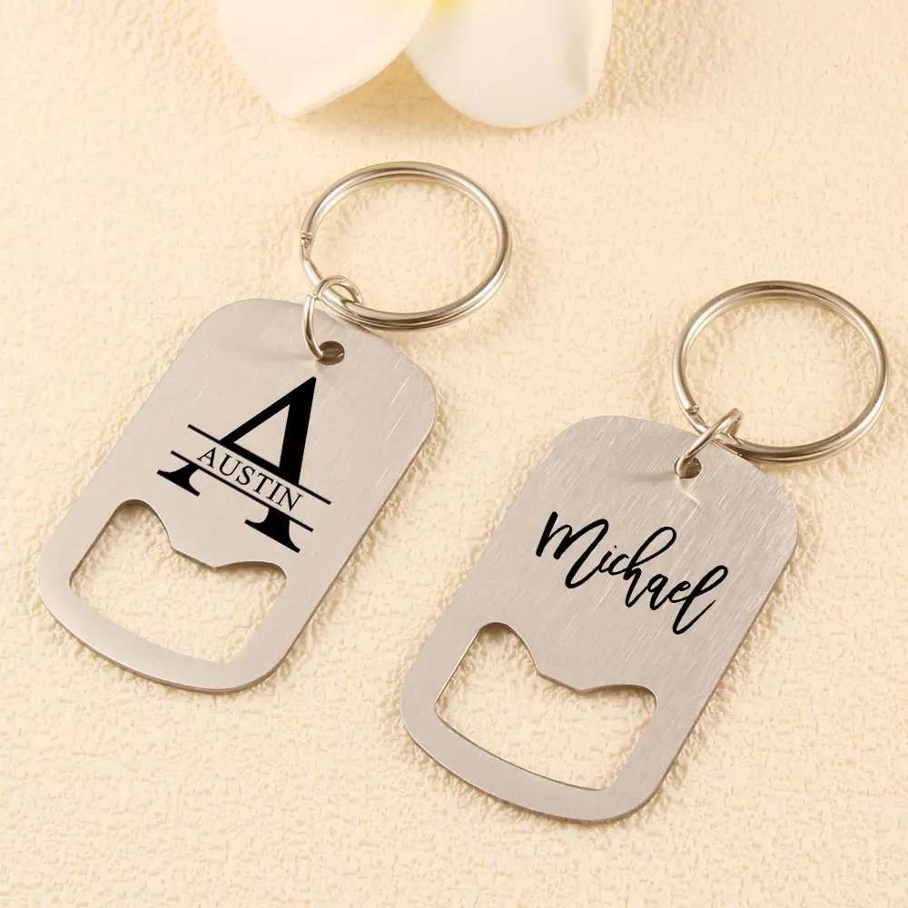 Personalized Engraved Wedding Name Metal Bottle Opener Keychain Stainless Steel Keyring Custom Gifts For Wedding Supplies Gift Personalized Engraved Wedding Name Metal Bottle Opener Keychain Stainless Steel Keyring Custom Gifts For Wedding Supplies Gift