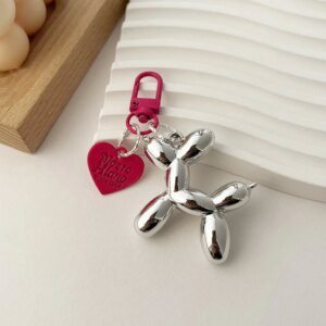 Cute Acrylic Balloon Dog Keychain - Image 5