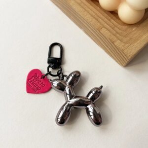 Cute Acrylic Balloon Dog Keychain - Image 3