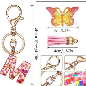 A-Z Letter Keychain – Metal Pendant - Image 6