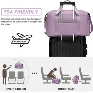 Large Travel Duffle Bag with Shoe Compartment - Image 5