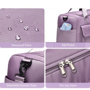 Large Travel Duffle Bag with Shoe Compartment - Image 4
