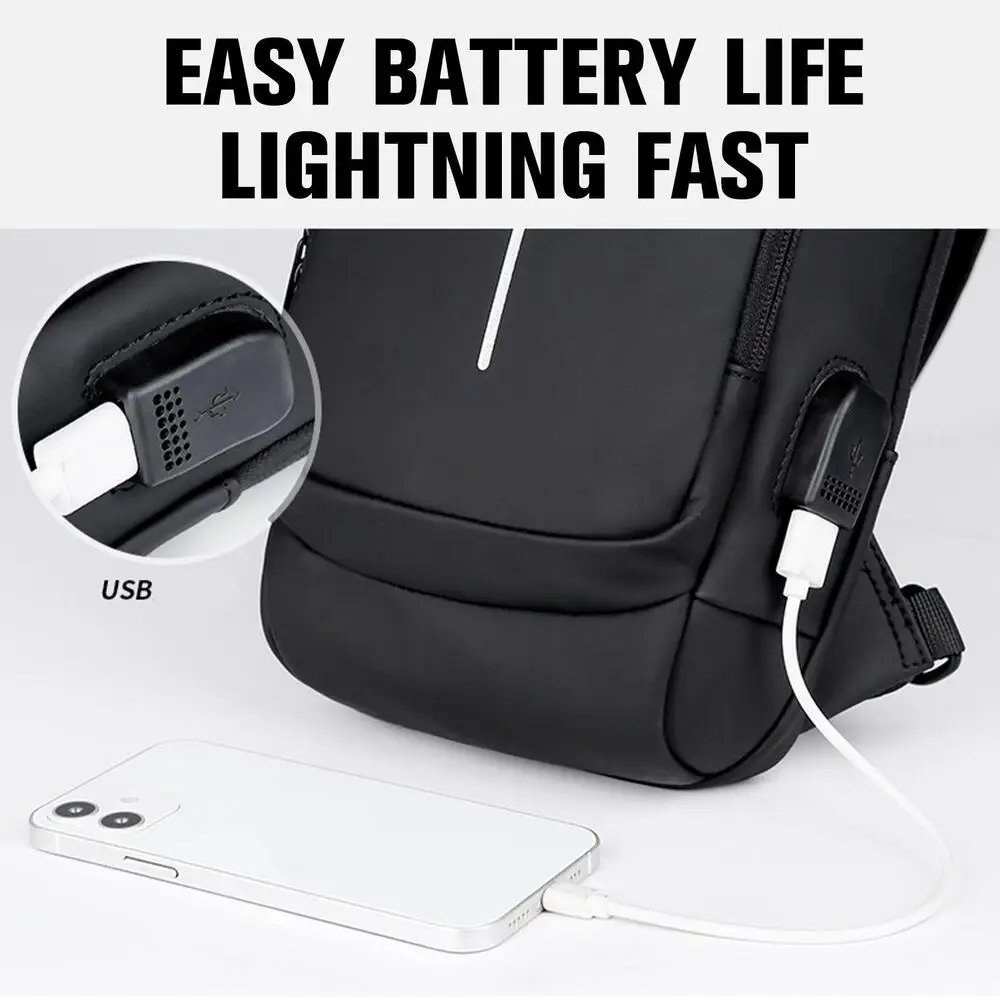 Men's Anti-Theft Crossbody Bag with USB Charging Men's Anti-Theft Crossbody Bag with USB Charging