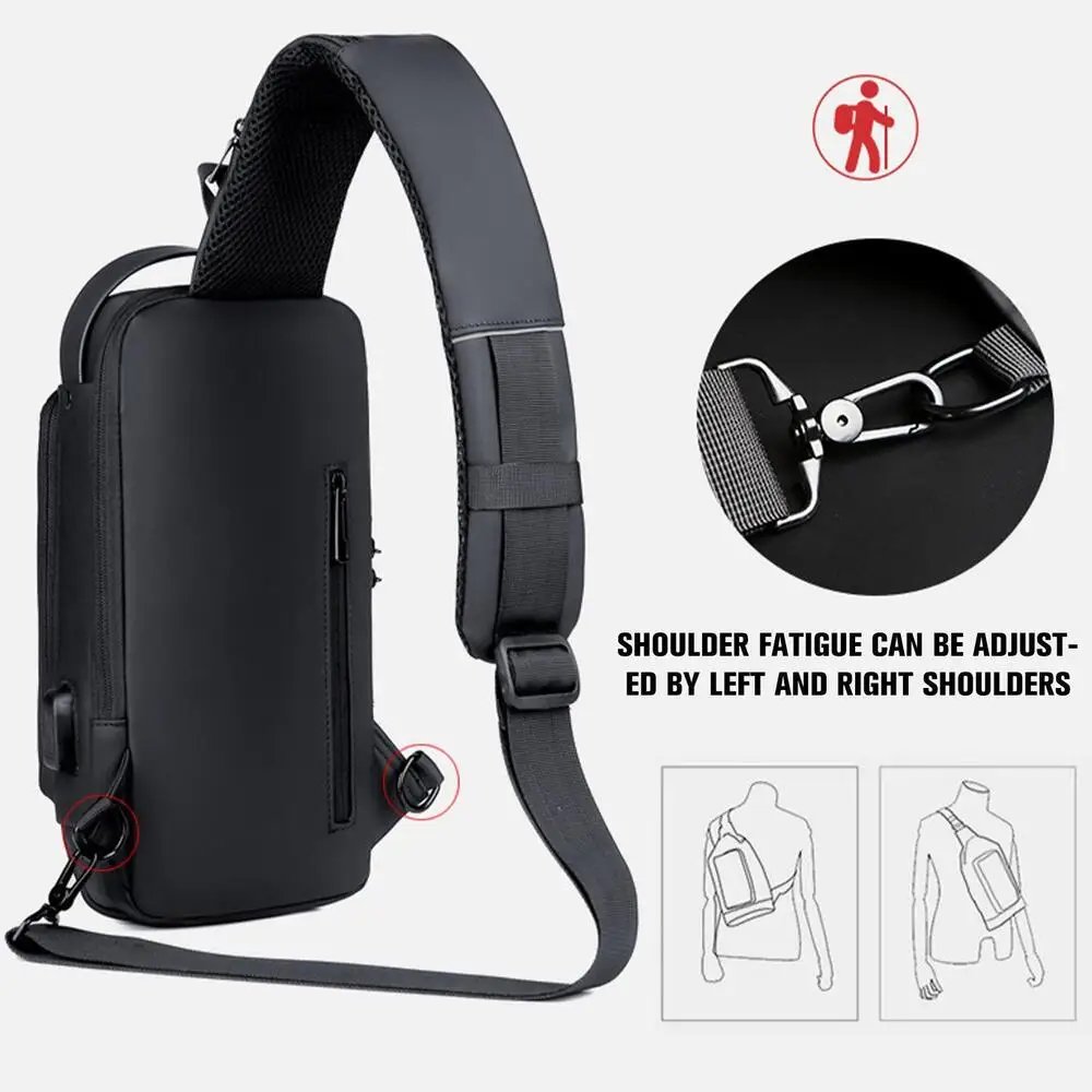 Men's Anti-Theft Crossbody Bag with USB Charging Men's Anti-Theft Crossbody Bag with USB Charging
