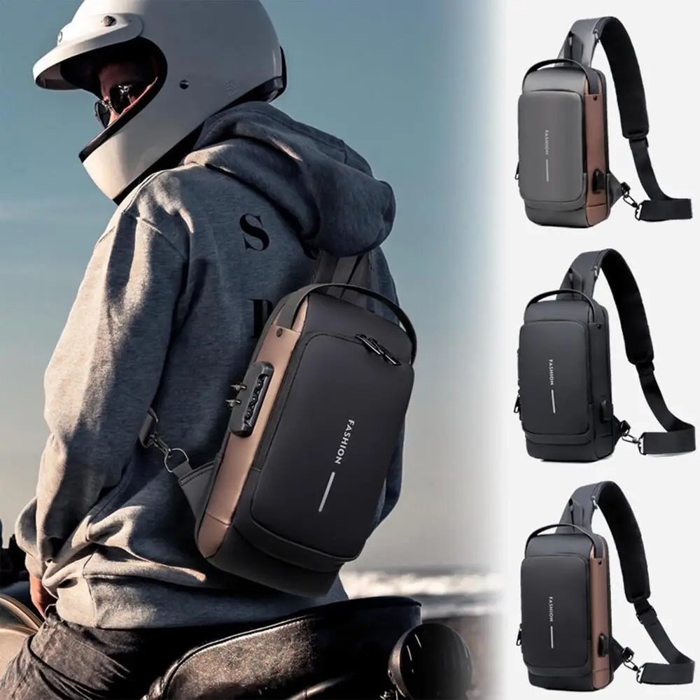 Men's Anti-Theft Crossbody Bag with USB Charging Men's Anti-Theft Crossbody Bag with USB Charging
