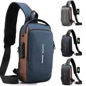 Men's Anti-Theft Crossbody Bag with USB Charging - Image 6