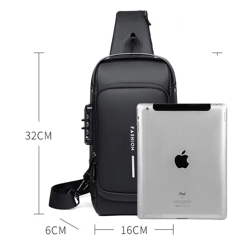 Men's Anti-Theft Crossbody Bag with USB Charging Men's Anti-Theft Crossbody Bag with USB Charging