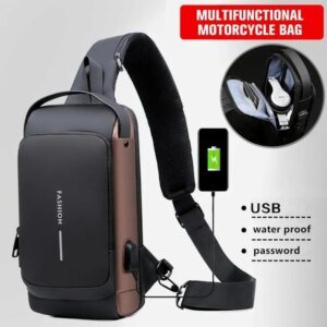 Men's Anti-Theft Crossbody Bag with USB Charging - Image 3