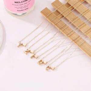 Dainty Heart Initial Necklace - Image 4