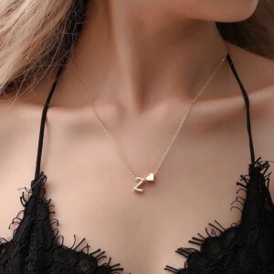 Dainty Heart Initial Necklace - Image 6