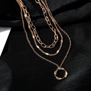 Gold Layered Chain Necklace - Image 6