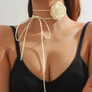 Velvet Bow Tie Necklace for Women - Image 4
