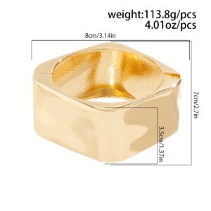 Exaggerated Punk Wide Cuff Bracelet - Image 4