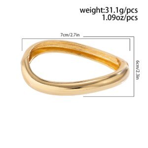 Exaggerated Punk Wide Cuff Bracelet - Image 5