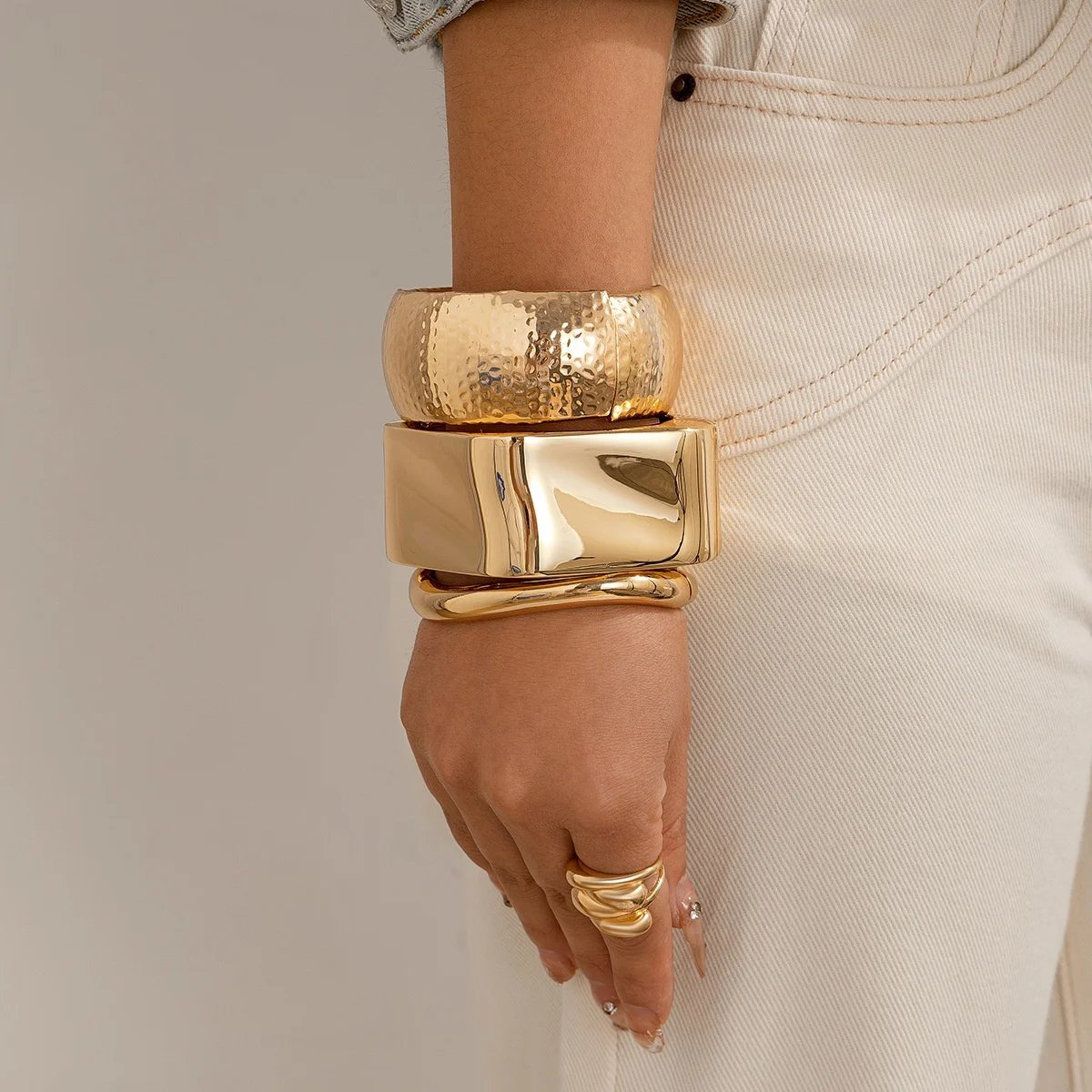 Exaggerated Punk Wide Cuff Bracelet Exaggerated Punk Wide Cuff Bracelet
