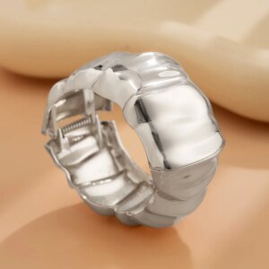 Vintage Pearl Wide Cuff Bracelet - Image 6