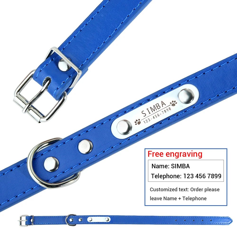 Customized PU Leather Dog Collar Customized PU Leather Dog Collar