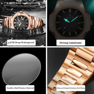 Luxury Men's Stainless Steel Quartz Watch - Image 4