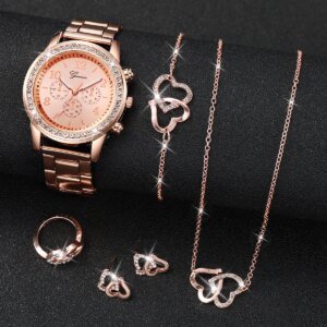 Women’s Luxury Rhinestone Watch & Jewelry Set - Image 6