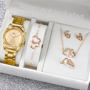 Women’s Luxury Rhinestone Watch & Jewelry Set - Image 3