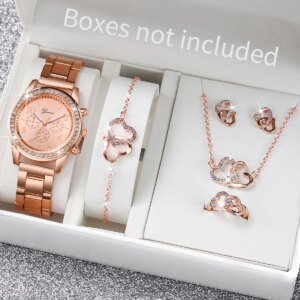 Women’s Luxury Rhinestone Watch & Jewelry Set - Image 5