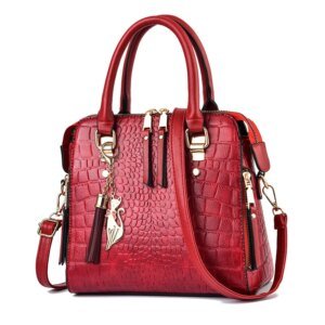 Luxury Crocodile Pattern Handbag - Image 5