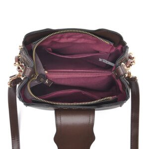 Luxury Check Print Bucket Bag - Image 6
