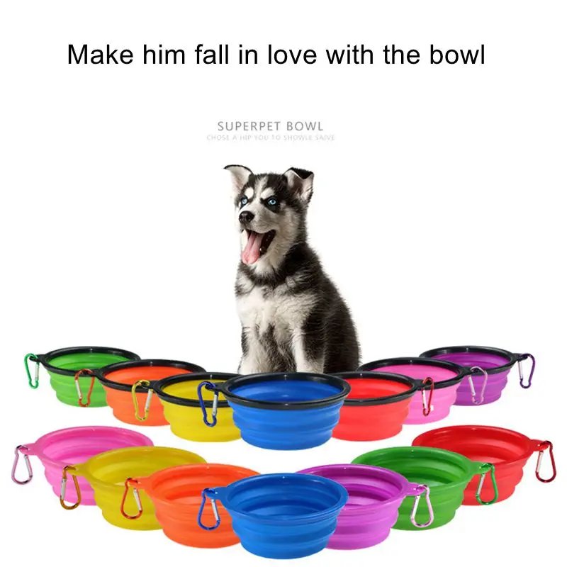 Portable Folding Silicone Dog Bowl Portable Folding Silicone Dog Bowl