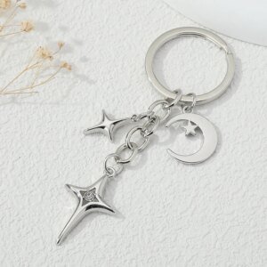 Star & Moon Metal Keychains - Image 3