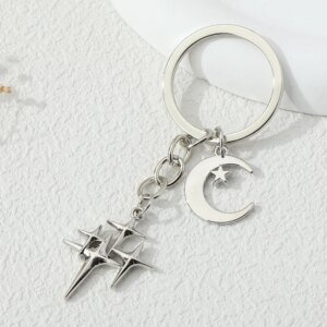 Star & Moon Metal Keychains - Image 4