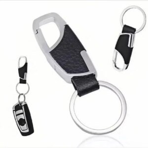 Leather Splicing Waist Hanging Car Keychain - Image 3
